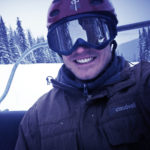 Justin Jackson snowboarding at Silver Star, BC